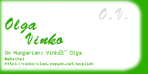 olga vinko business card